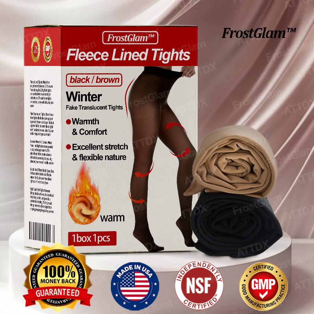 👍 ComfortCornerUs™ Winter Fleece Fake Translucent Tights