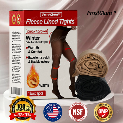 👍 ComfortCornerUs™ Winter Fleece Fake Translucent Tights