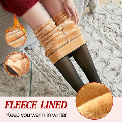 👍 ComfortCornerUs™ Winter Fleece Fake Translucent Tights