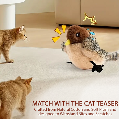 2025🐈  FurryGroom™ Interactive Flapping Bird Pet Toy