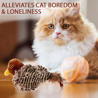 2025🐈  FurryGroom™ Interactive Flapping Bird Pet Toy
