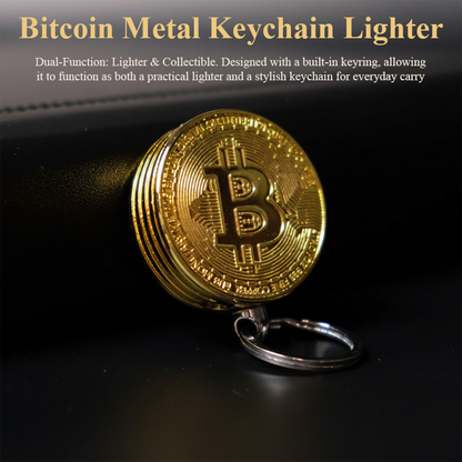 ComfortCornerUs™ Bitcoin Metal Keychain Lighter
