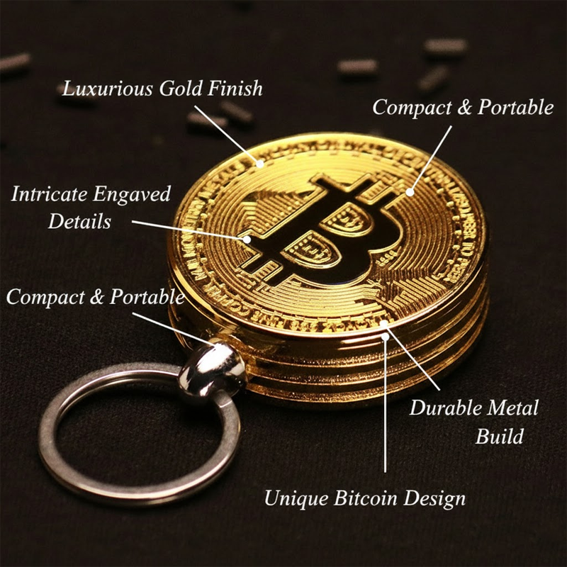 ComfortCornerUs™ Bitcoin Metal Keychain Lighter