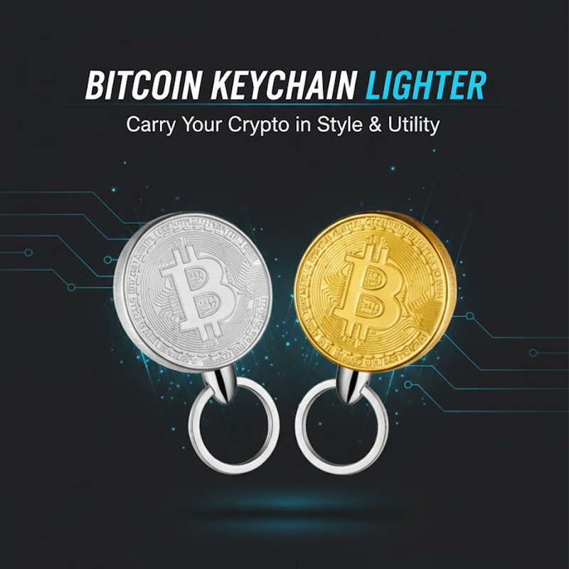 ComfortCornerUs™ Bitcoin Metal Keychain Lighter