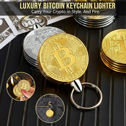 ComfortCornerUs™ Bitcoin Metal Keychain Lighter