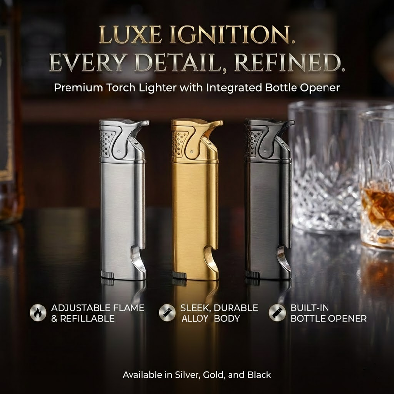 ComfortCornerUs™ BlueJet Bottle Opener Combo Lighter