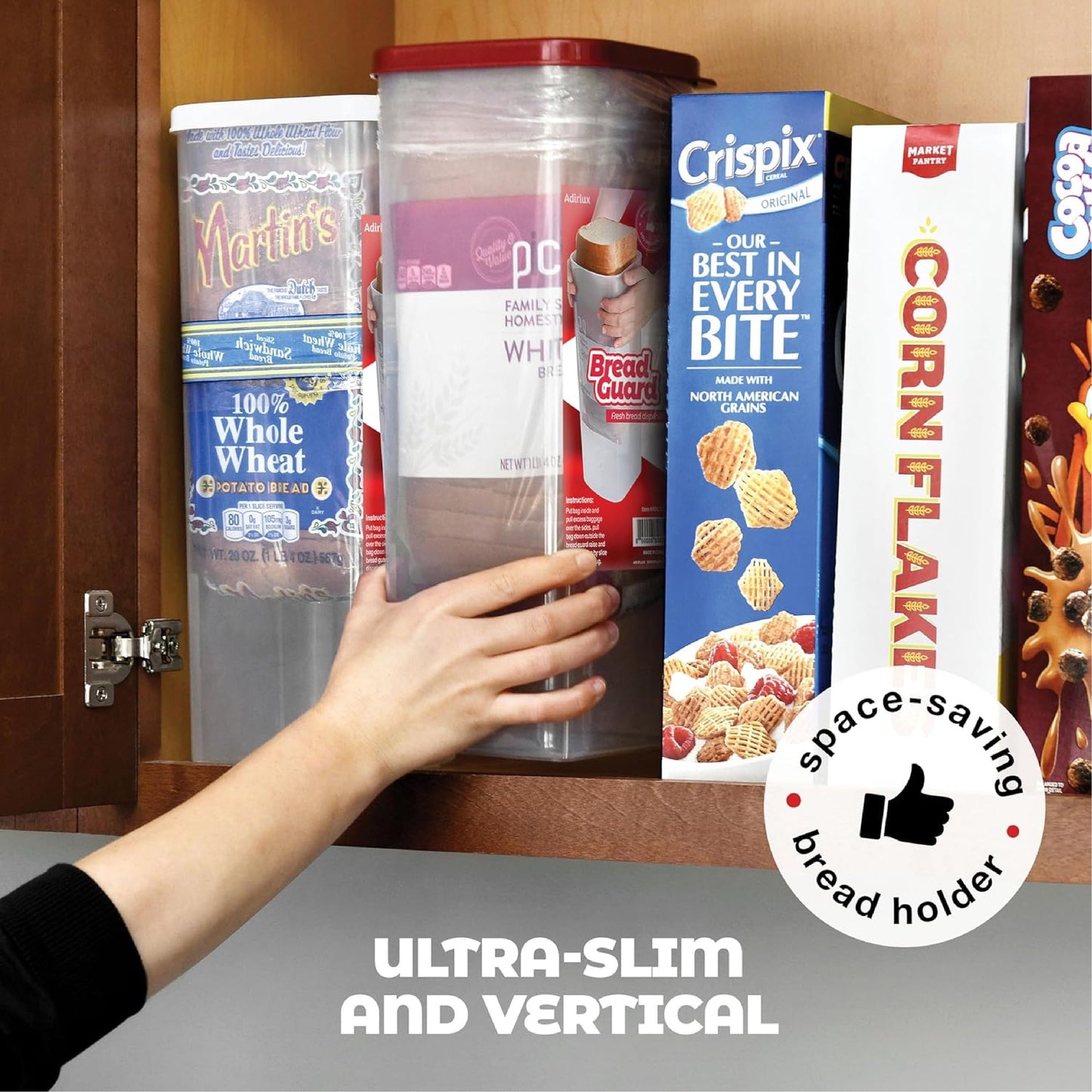 ComfortCornerUs™ Breadmate Easy Pull-Up Storage Holder