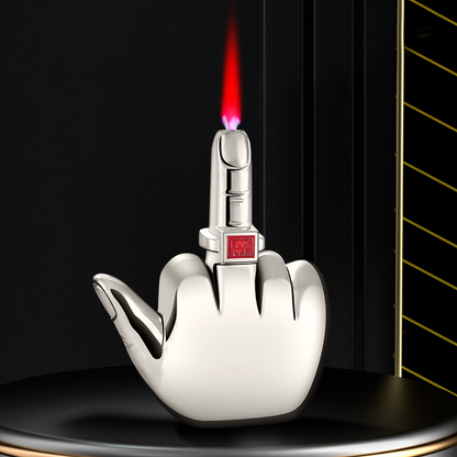 ComfortCornerUs™ LaughFlip Middle Finger Jet Flame Lighter