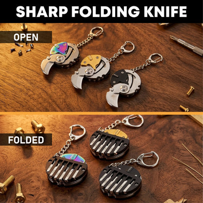ComfortCornerUs™ MiniFix Knife Screwdriver Keychain Tool