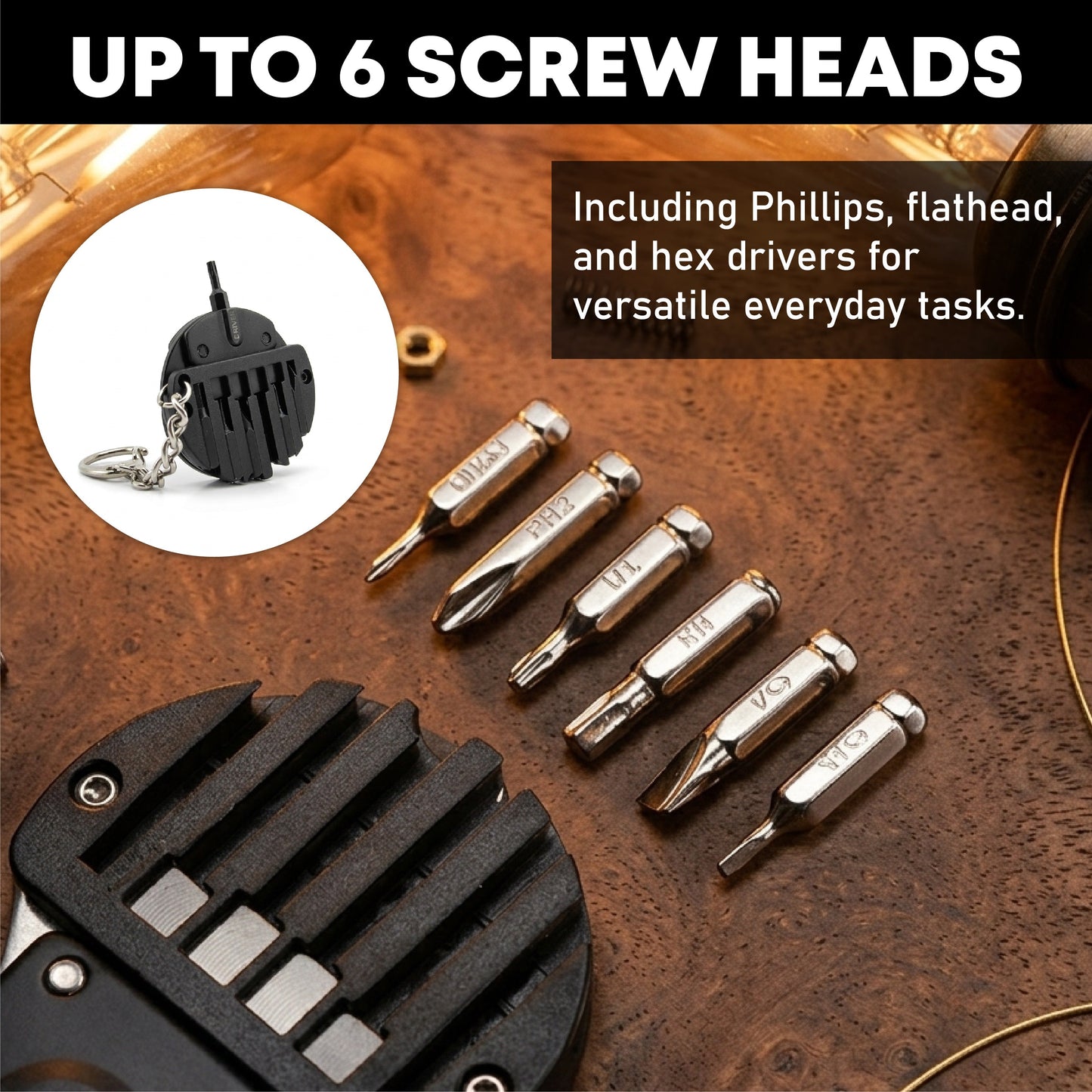 ComfortCornerUs™ MiniFix Knife Screwdriver Keychain Tool