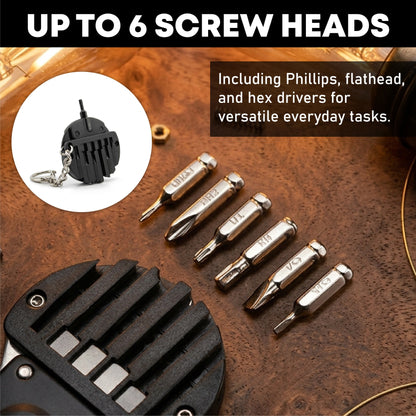 ComfortCornerUs™ MiniFix Knife Screwdriver Keychain Tool