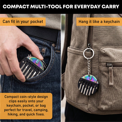 ComfortCornerUs™ MiniFix Knife Screwdriver Keychain Tool