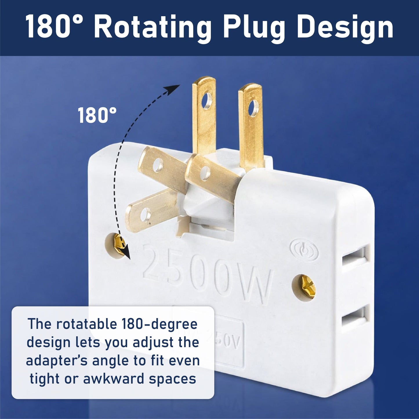ComfortCornerUs™ PlugTurn Rotating Outlet Wall Adapter