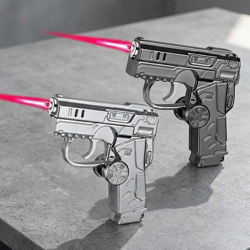 ComfortCornerUs™ SpinFire RGB Folding Pistol Lighter