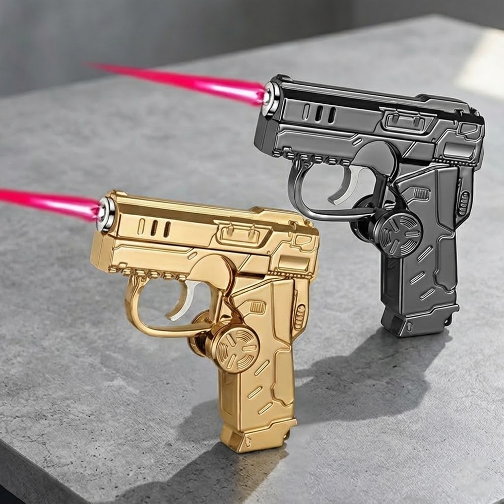 ComfortCornerUs™ SpinFire RGB Folding Pistol Lighter
