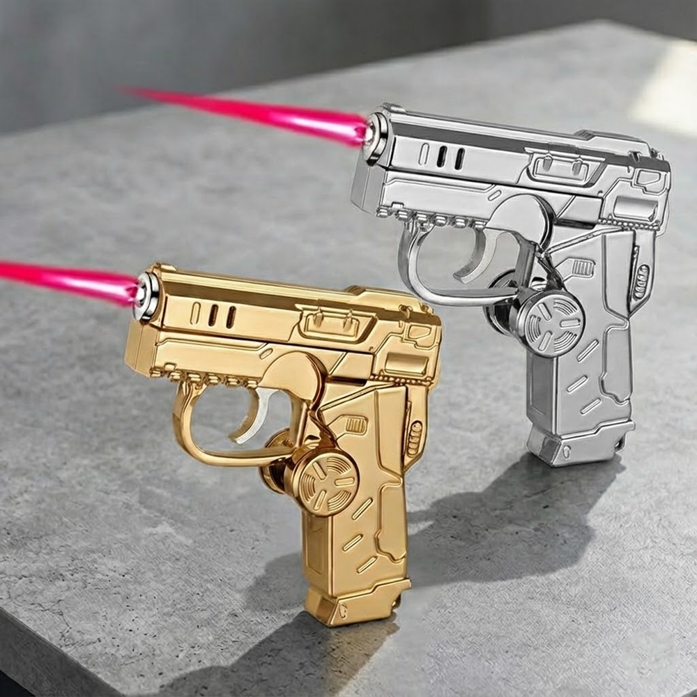 ComfortCornerUs™ SpinFire RGB Folding Pistol Lighter