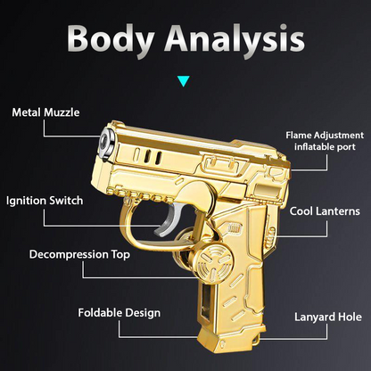 ComfortCornerUs™ SpinFire RGB Folding Pistol Lighter