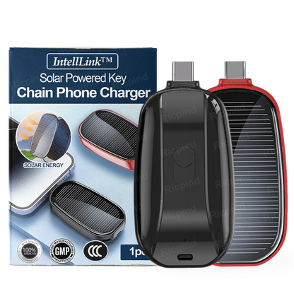 IntellLink™ Solar Powered Key Chain Phone Charger