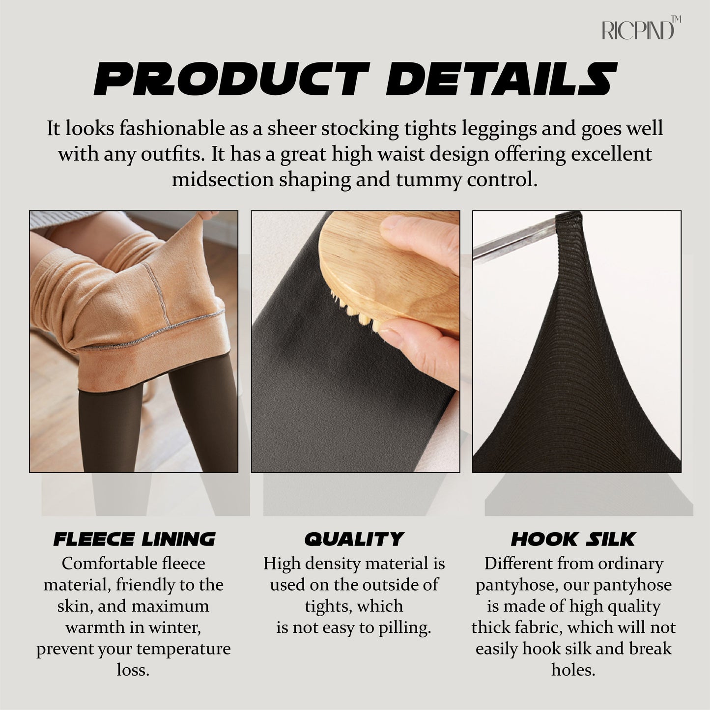 👍 ComfortCornerUs™ Winter Fleece Fake Translucent Tights