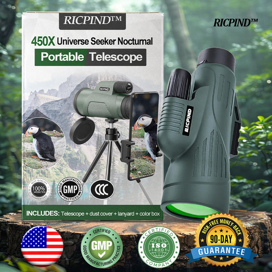 2025🔭 RICPIND™ 450X Universe Seeker Nocturnal Pocket Telescope
