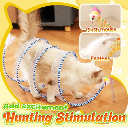 ComfortCornerUs™ Self-play Cat Hunting Spiral Tunnel Toy