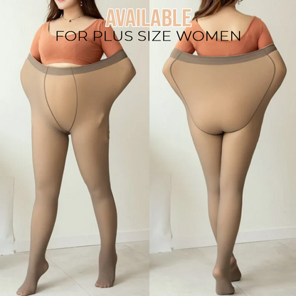 👍 ComfortCornerUs™ Winter Fleece Fake Translucent Tights