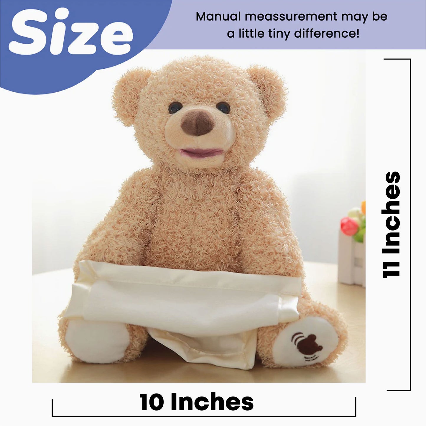 2025🐻 ToyTinker™ Peek-a-Buddy Singing Bear