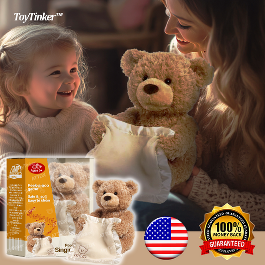 2025🐻 ToyTinker™ Peek-a-Buddy Singing Bear
